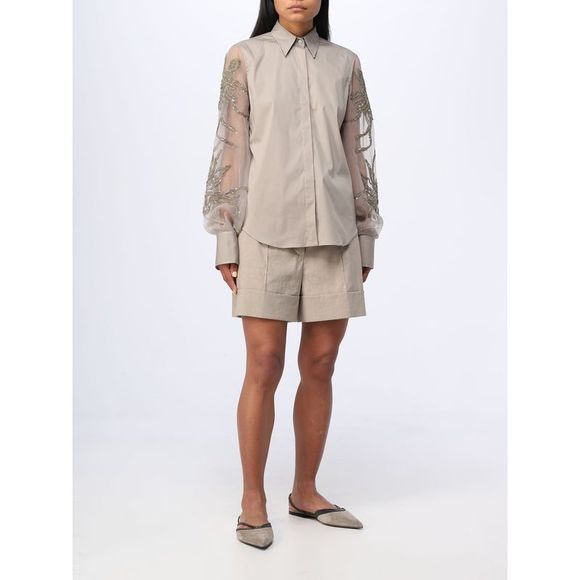 Brunello Cucinelli Coat Woman Forest Green - Picture 2 of 4